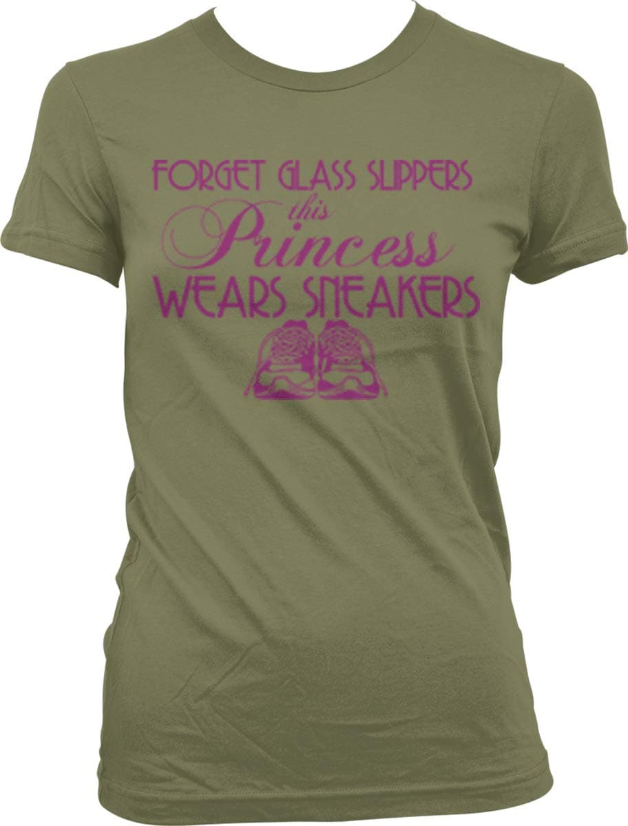 Hoodteez Forget Glass Slippers, This Princess… Juniors T-Shirt