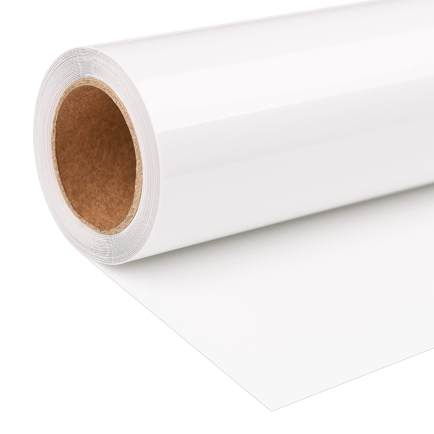 Finewind HTV Heat Transfer Vinyl Roll - 12" x 8 FT Iron on Vinyl for All Cutter Machines Easy to Cut and Weed White Heat Transfer Vinyl for Shirts, Pillows, Hand Bags, Hats (White)