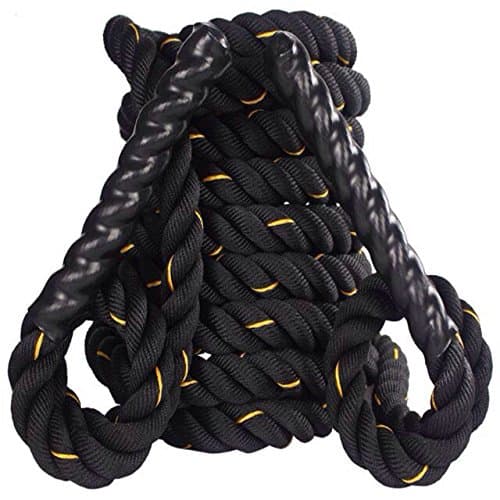 Q Sports Battle Rope 9m/15m 38mm/50mm Bootcamp Power Rope For Full Body Training Wear Resistant Fitness Rope For Cardio Exercise Fat Burn Stamina Strong Muscles Comfortable And Easy Grip