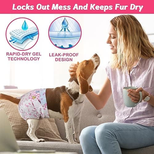 DONO Disposable Doggie Diapers Female Cute Girl Small Dog Diapers?32pcs?S