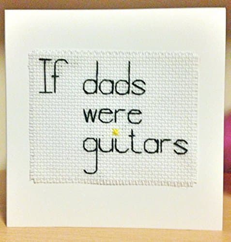 Father's Day/Birthday Card for Him, Guitar Lovers Card with Guitar Pick
