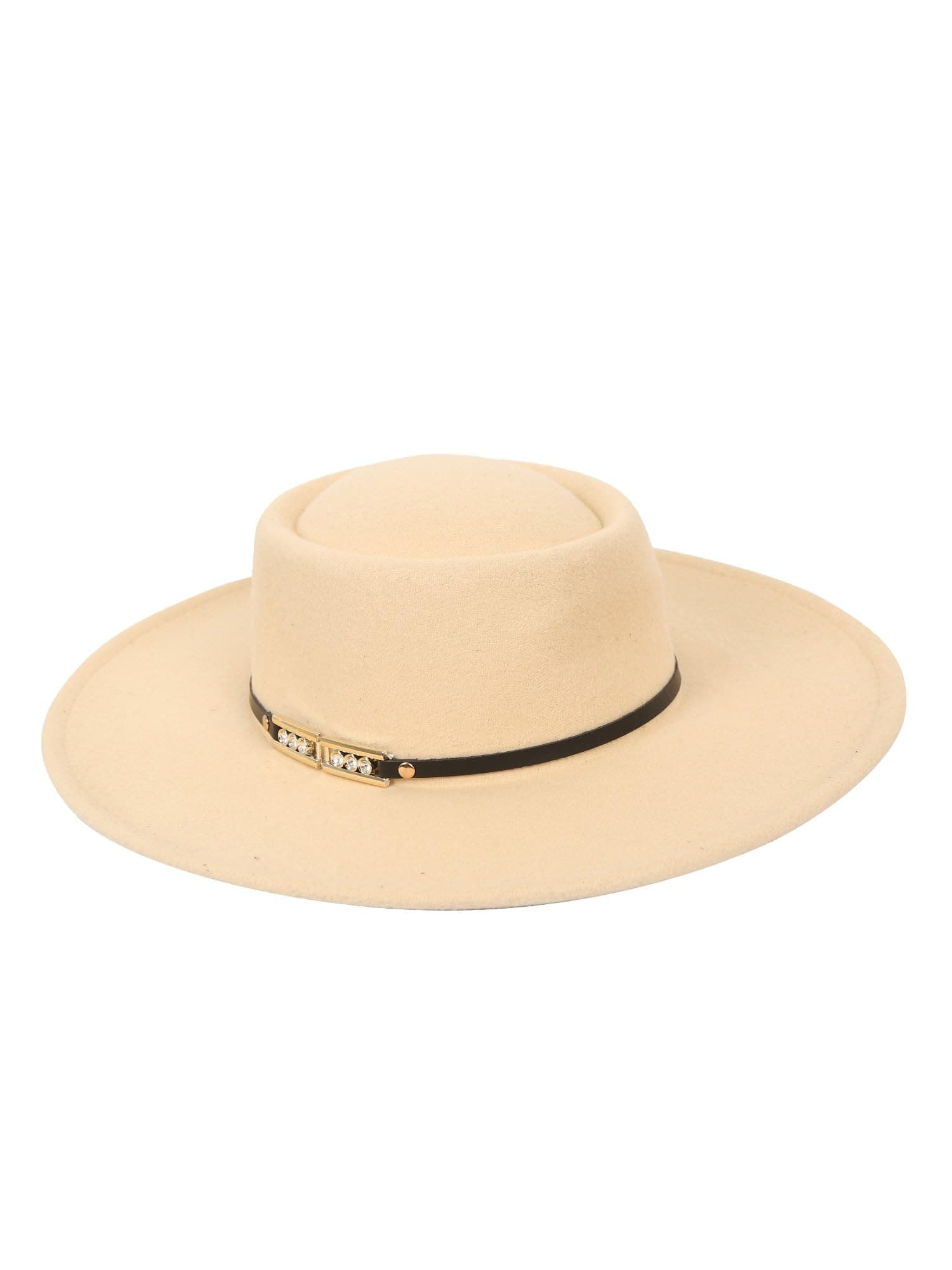 Vintage Wide Brim Fedora/Tribly Hat with Belt for Men