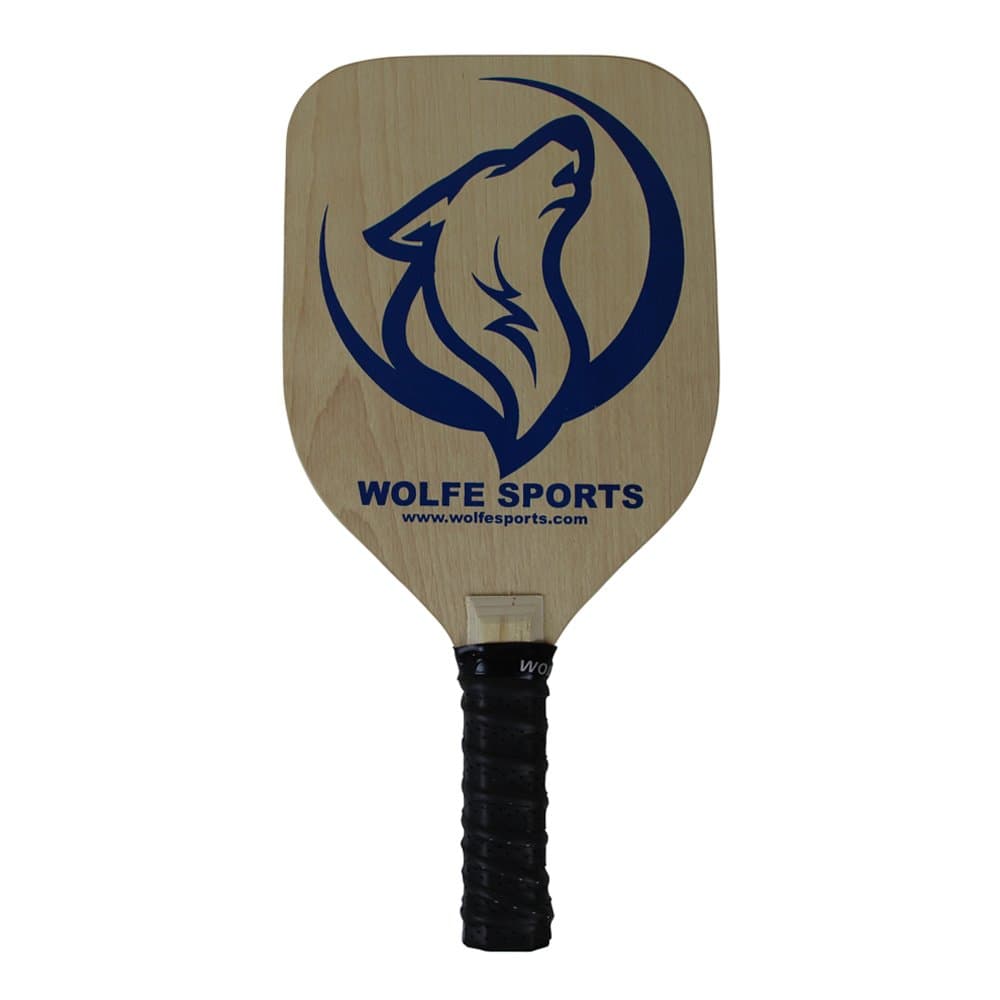 Wolfe Wood Pickleball Paddle - Premium Wooden Paddle - 7 Ply and Will Not Warp | Meets USAPA Specifications (Blue)