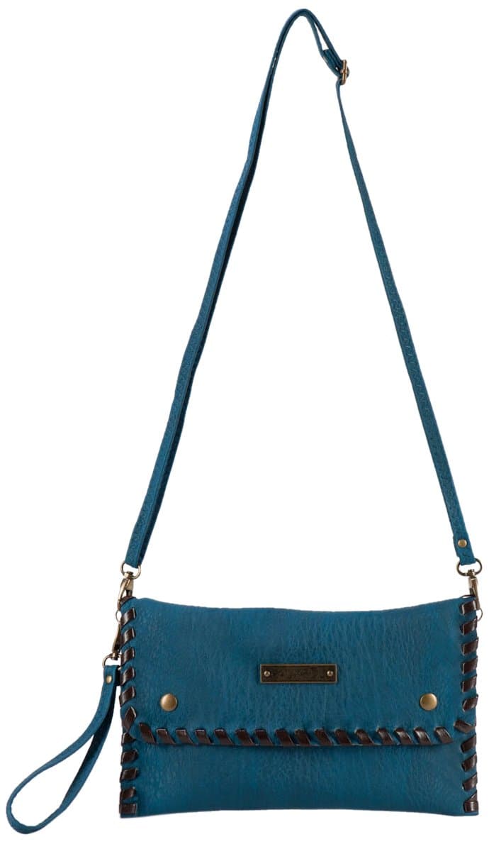 Fauxsol Sew Chic Cross Body Bag/Worn as Clutch, Blue