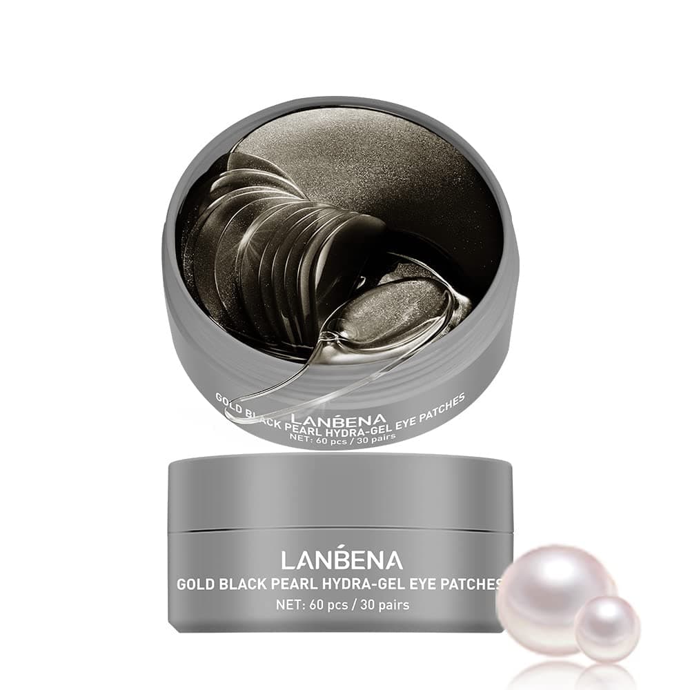 LANBENA BlackGold Hydrogel Eye Pads, 30 Pairs, Rich Hyaluronic Acid and Collagen, Moisturising, Anti-Aging Eye Masks, Effectively Reduce Wrinkles and Swelling, Dark Circles