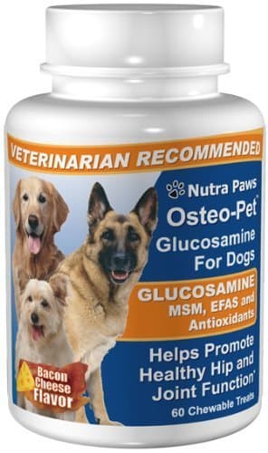 Osteo Pet Glucosamine for Dogs with EFAs and MSM, 60 Chewable Treats