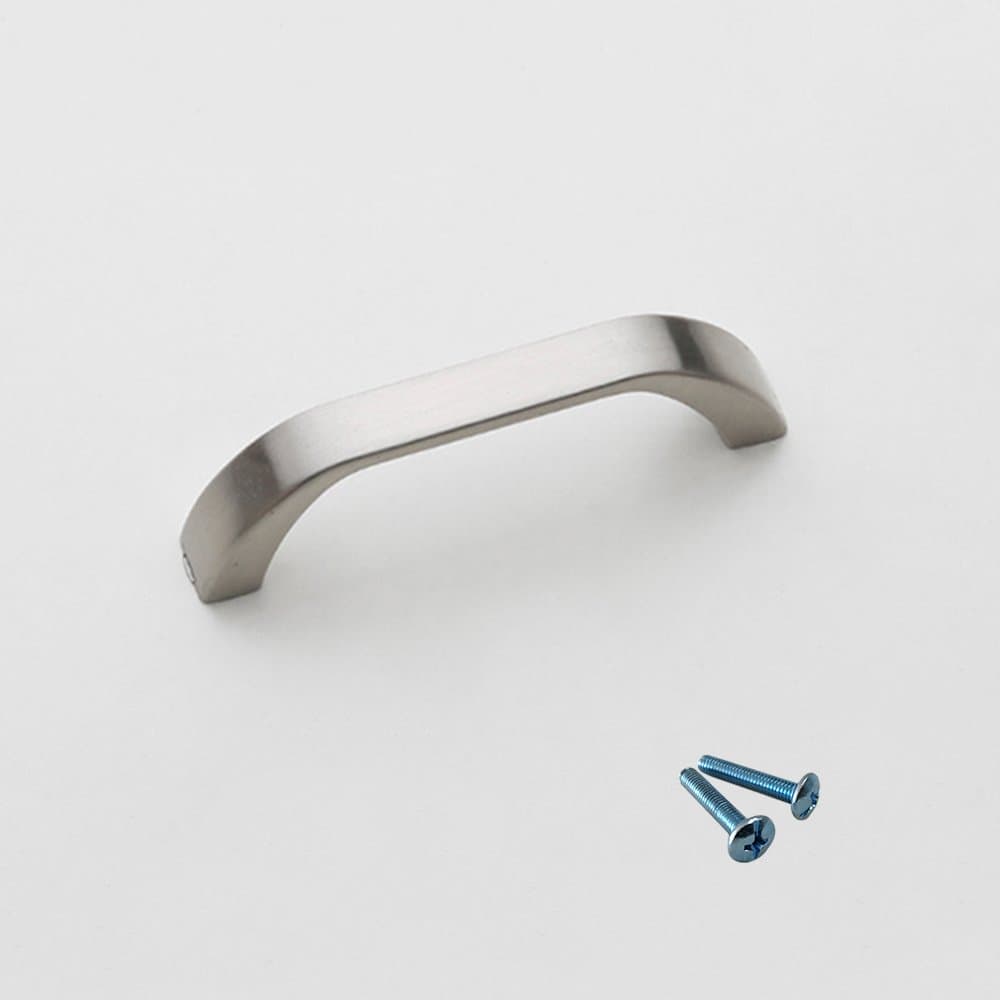 OHOME 10pcs Brushed Nickle Home Office Chest Bathroom Barn Wardrobe Closet Kitchen Cupboard Drawer Door Furniture Handle Pull Cabinet Handles,64mm Hole Centers / 73mm Long