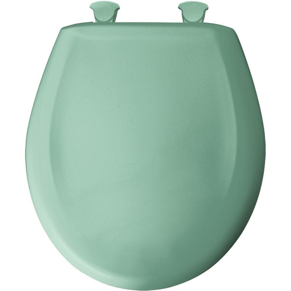 Bemis200SLOWT 165 Lift-Off Plastic Round Slow-Close Toilet Seat, Ming green