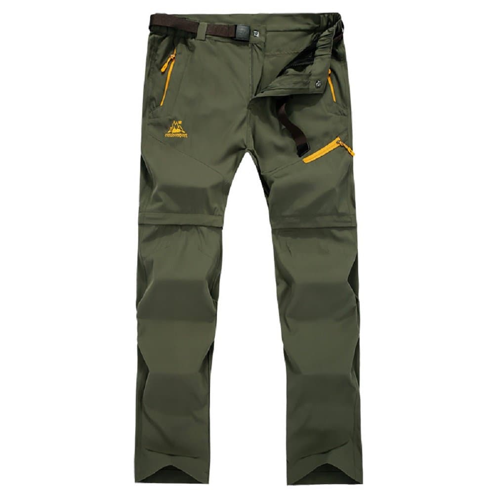 Men's Outdoor Lightweight Waterproof Hiking Mountain Pants Army Green Asia 4XL/US L