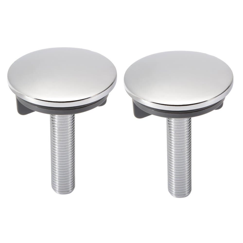 2-Inch Sink Hole Cover, Kitchen Sink Tap Faucet Hole Blanking Metal Plug Plate Stopper Cover, Chromed Brass (2-Piece)