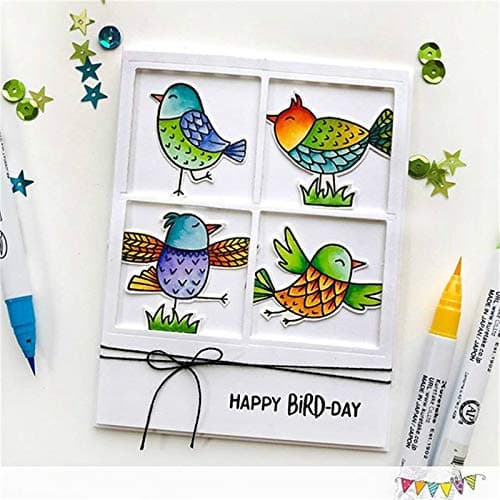 4.3x6.3inch Cute Birds Clear Stamp and Dies Set Die Cuts Metal Cutting Die for Scrapbooking Card Making