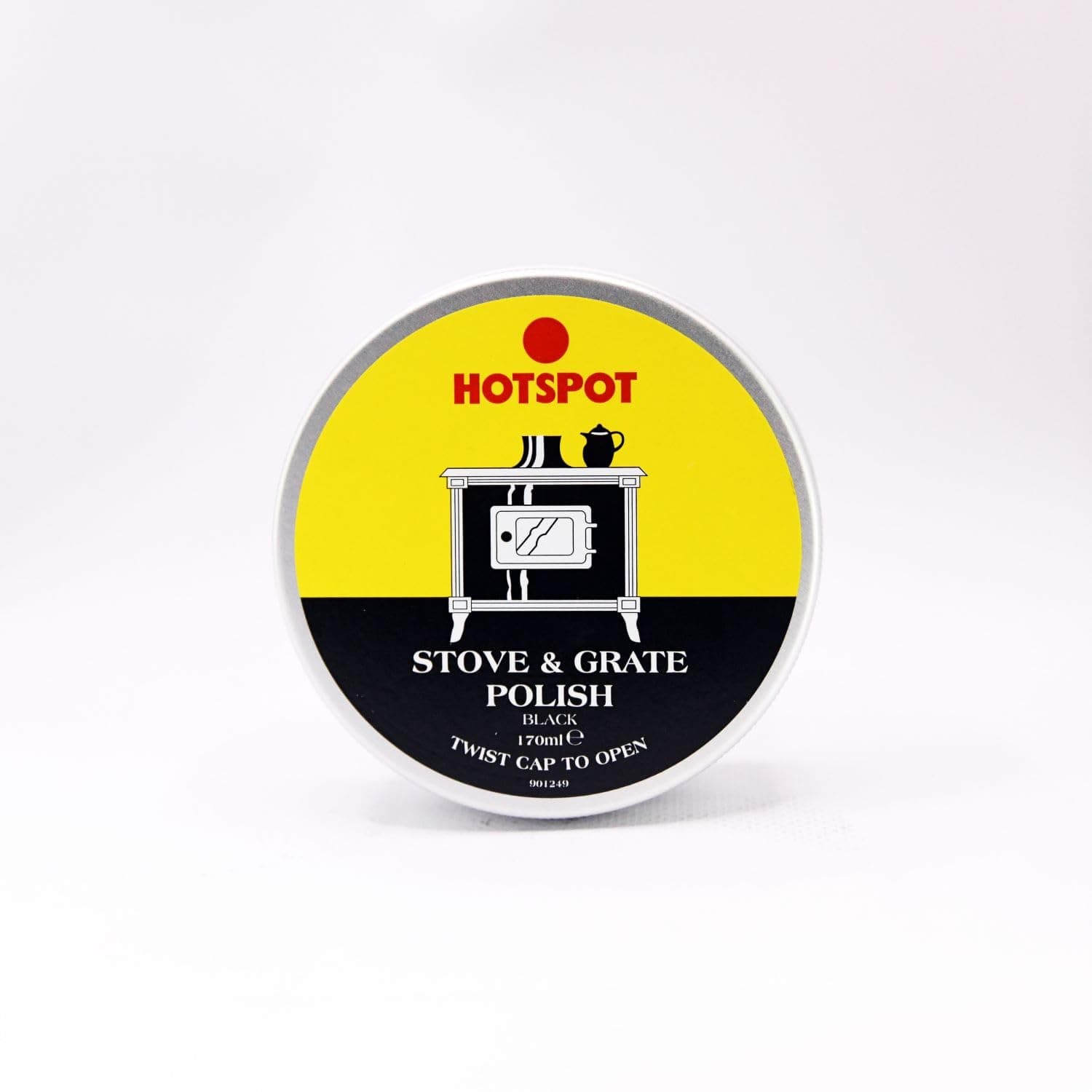 Hotspot Stove and Grate Polish Black – Restores Shine, Protects Cast Iron Surfaces, Easy Application, Heat-Resistant Finish, Ideal for Wood Stoves and Fireplaces -170ml