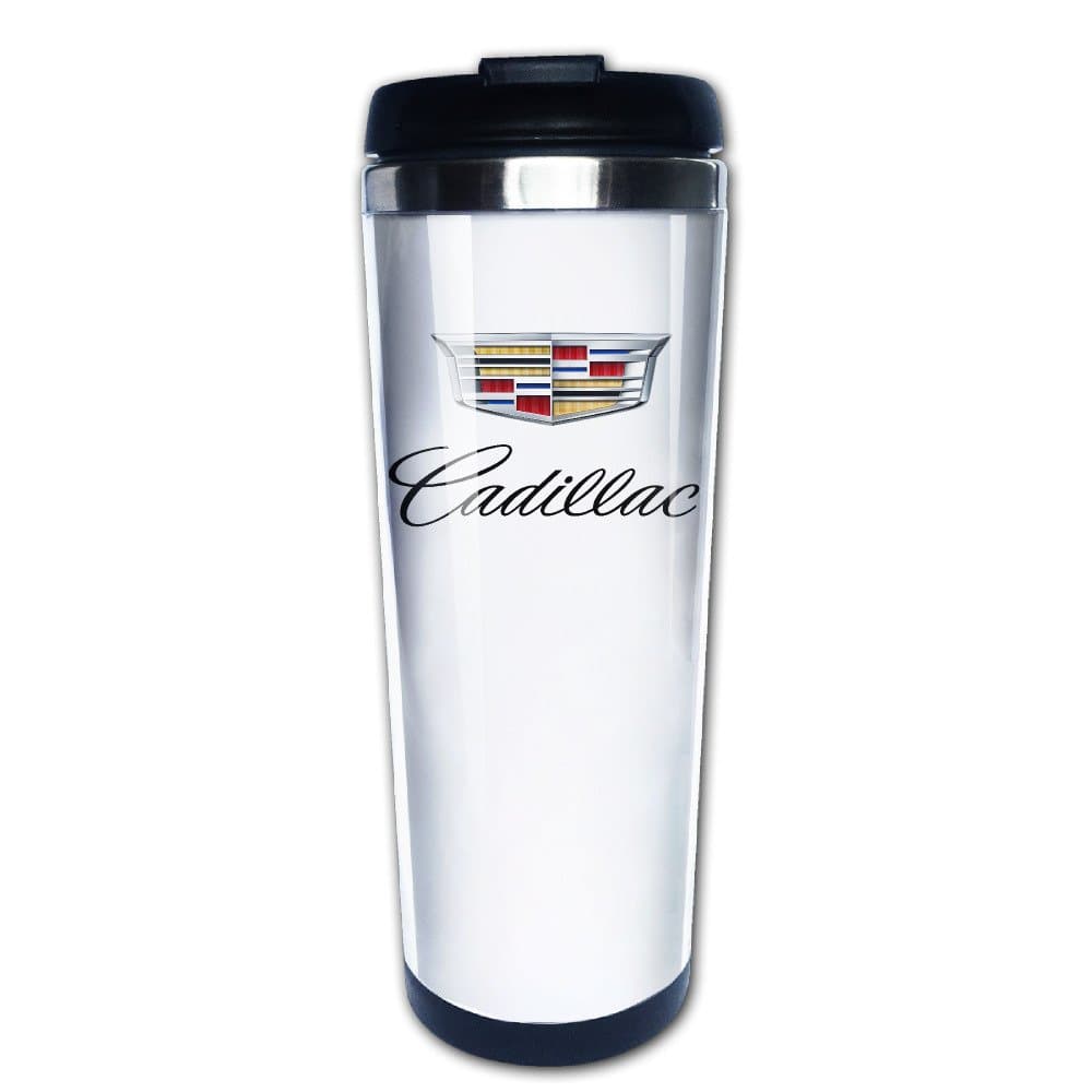NEKOSANN Cadillac Logo Coffee Thermos/One Hand Vacuum Mug/Stainless Steel Mug