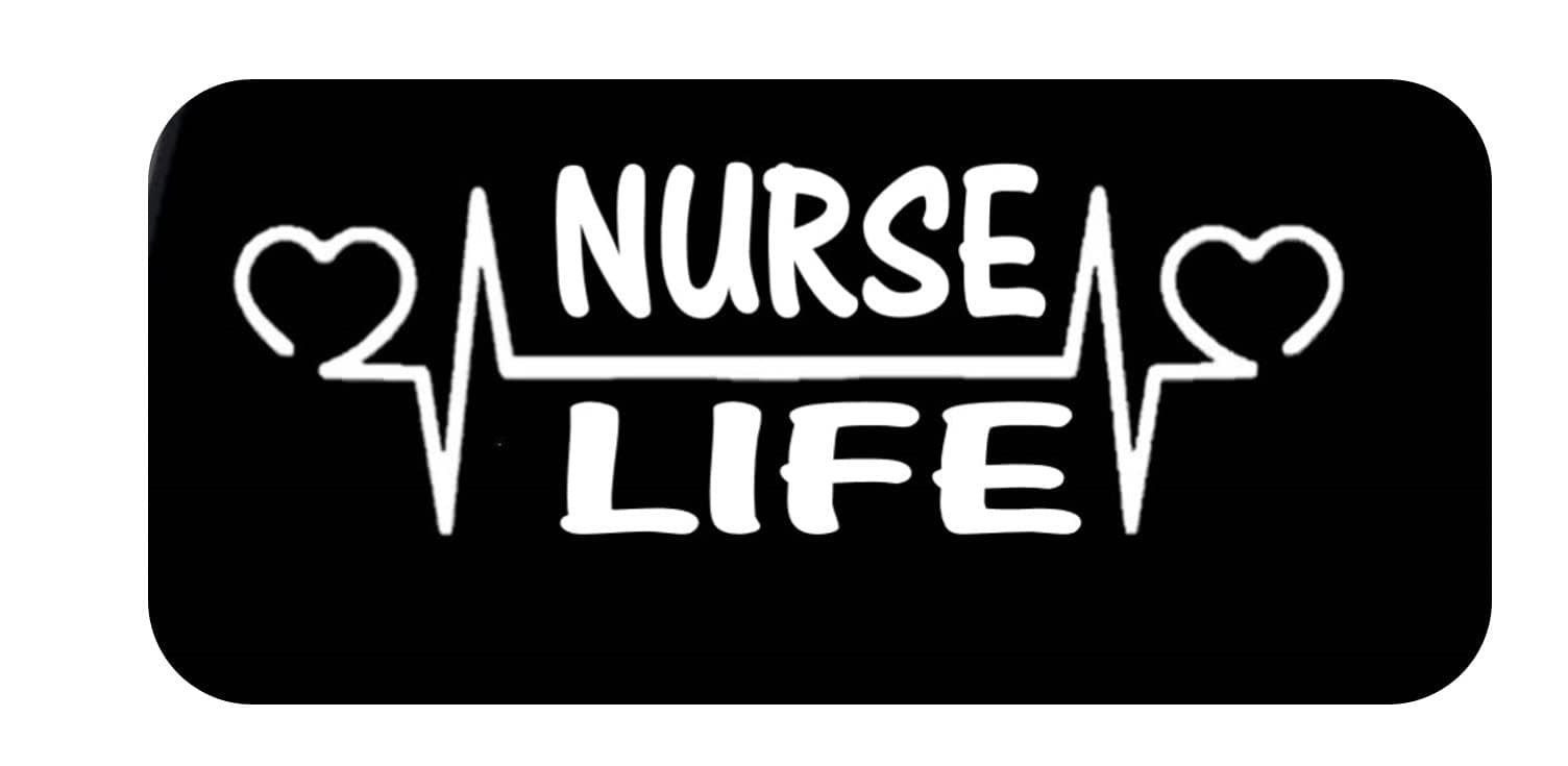 thatlilcabin - Nurse Life HEARTLINE AS842 8" Sticker Nurse Decal