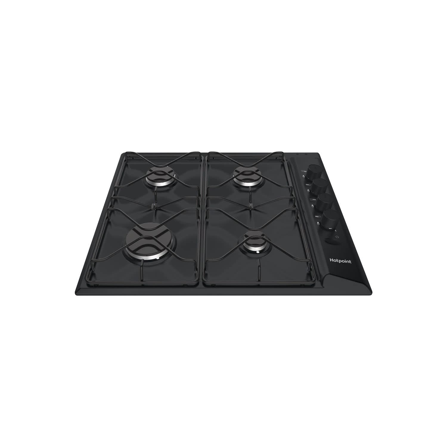 Hotpoint 58cm 4 Burner Gas Hob - Black