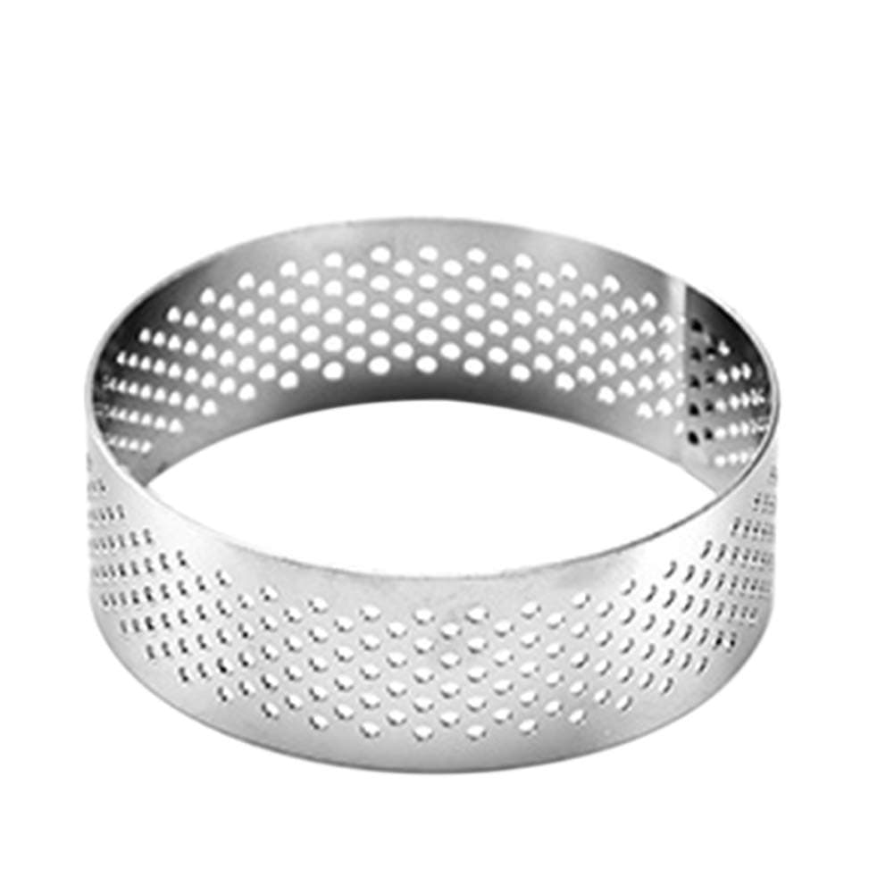 Yooan Perforated Tart Ring, Cake Mould - Stainless Steel, Round Shape