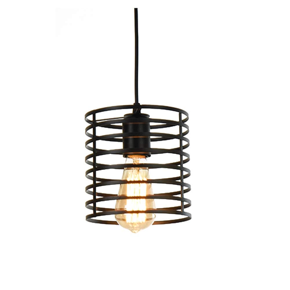 Modern Vintage Industrial Pendant Lightings Floodoor Iron Art Metal Loft Cage Hanging Lamp,Retro Flush Mount Lampshades Light,240V 1.5m/4.92ft Wire Adjustable for Kitchen,Bar,Living Room