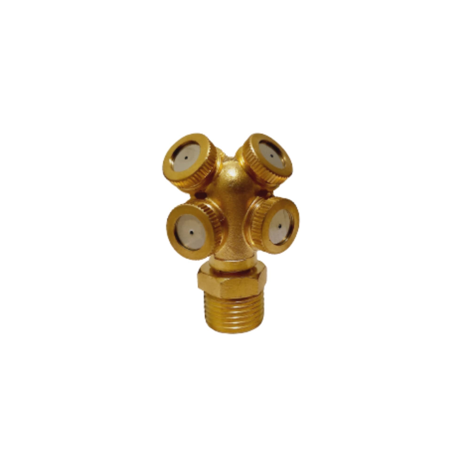 4 Hole Brass Spray Misting Nozzle Gardening Sprinklers Agricultural Sprinkler 1/2" Male/External Thread