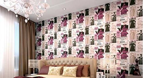 GK-Simple European style wall warm decorationLiving rooms stain resistant antibacterial moisture-proof seamless antistatic non-woven wallpaper , 3 , 0.53m X10m