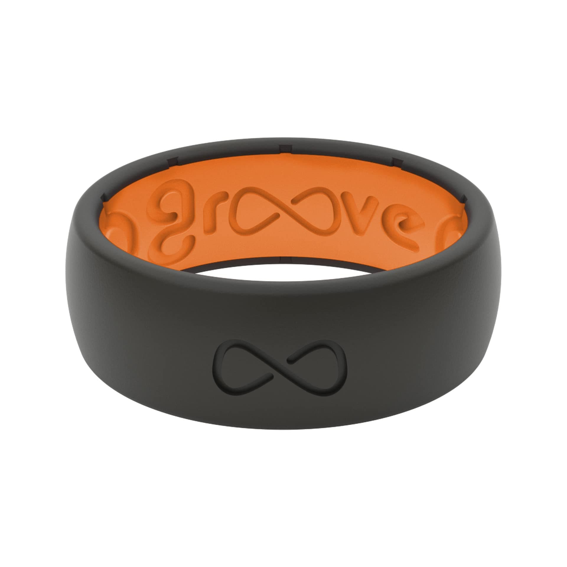 Groove Life Solid Silicone Ring - Breathable Rubber Wedding Rings for Men, Lifetime Coverage, Unique Design, Comfort Fit Ring