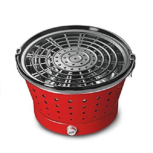 Bruzzzler Grillerette Classic, Smokeless Barbecue for Outdoor Use and Garden Parties, with Large Grill and Infinitely Variable Air Supply Regulation, Camping Barbecue, Mini Barbecue, 35 cm Diameter