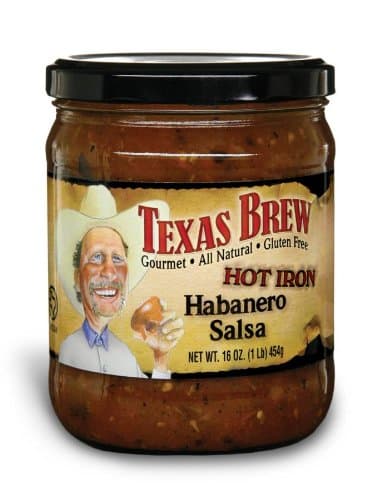Texas Brew Salsa 16oz Jar (Pack of 3) (Hot Iron Habanero)
