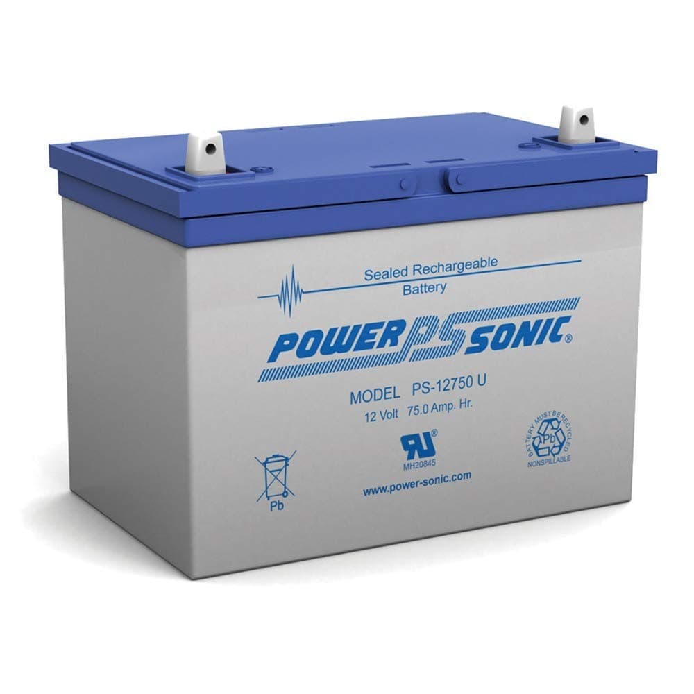 PS-12750-12 Volt/75 Amp Hour Sealed Lead Acid Battery with Nut-Bolt Terminal