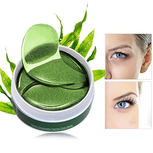 Green Seaweed Tighten Eye Mask Moisturizing Anti-aging Lighten Fine Lines Dark Circles Removal Soothing Collagen Crystal Eye Pads Gel 30 Pairs