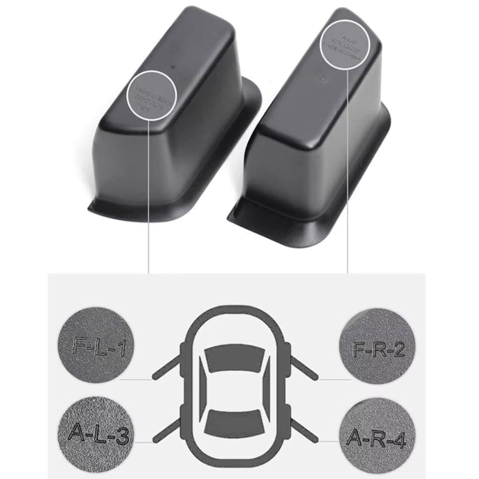 Amexim Car Door Pull Storage Box | Accessory for Jetour Traveler T2 | 4 Pcs | Black