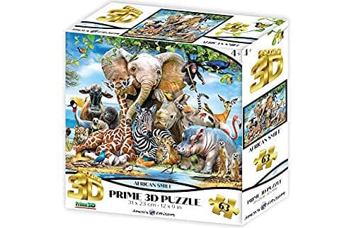 Howard RobinsonAnimals 63 Piece Super 3D Children's Puzzle-African Smile