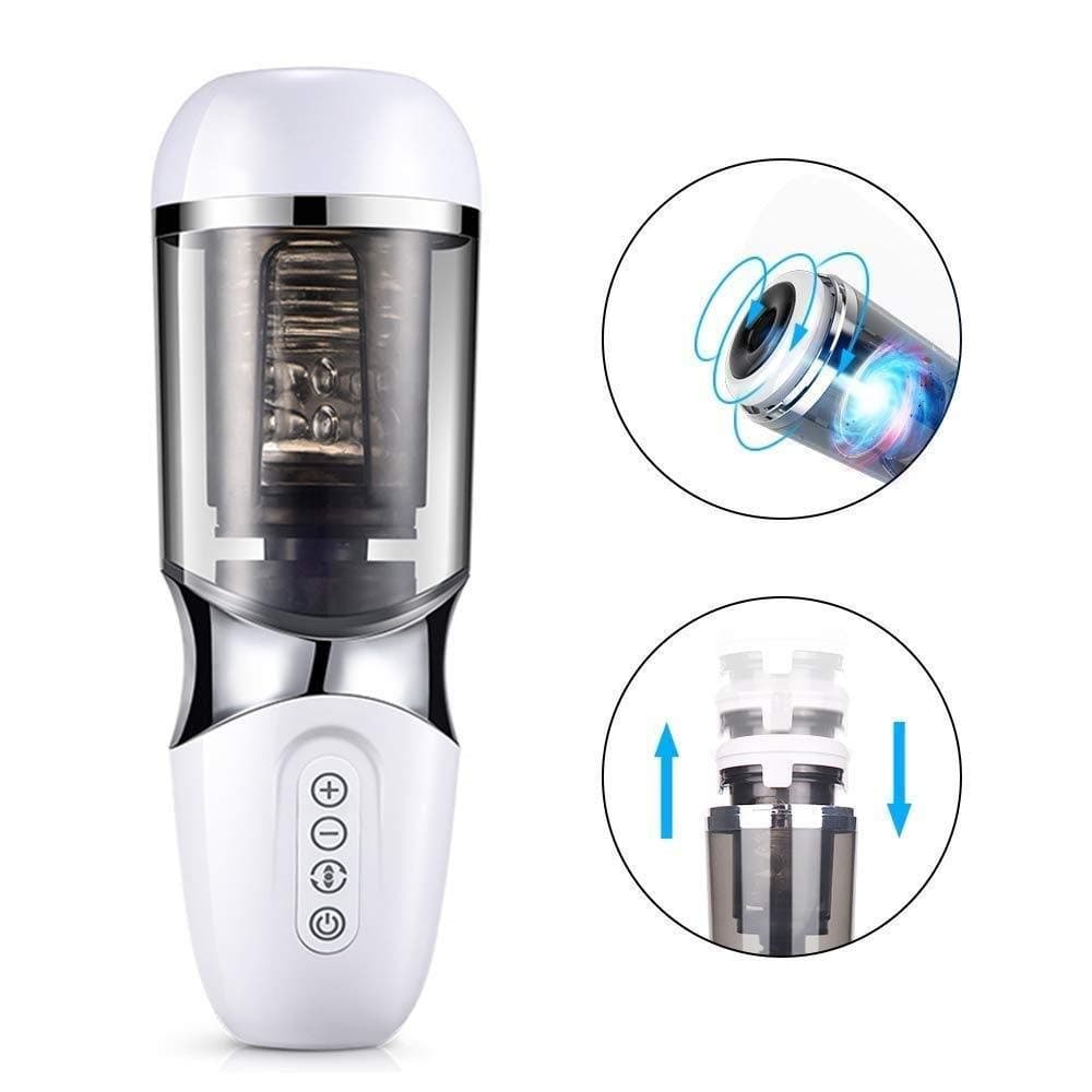 Male Automatic P_Ston Cup Deep Throat Oral Machine for Man Sucking 10 Modes Electric Thrusting Blowjob Vibrating Toys