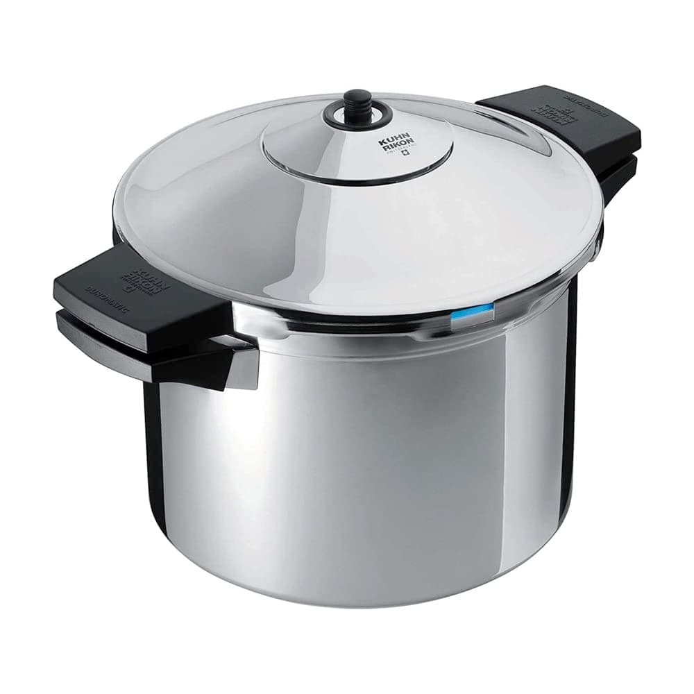 Kuhn Rikon Pressure Cooker Duromatic Inox 6L/22cm Food Steamer with Side Grips. Multi Cooker Hotpot with Auto Lock Lid. Stainless Steel Pot. Instant Cook Pot – 10 Year Kuhn Rikon Cookware Guarantee