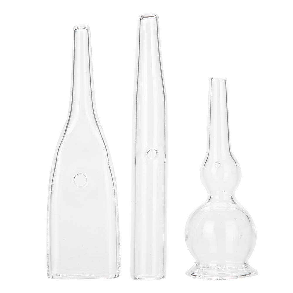 3PCS Glass Pipes for Blackhead Removal Vacuum Glass Tube Face Cleanser Beauty Machine Vacuum Accessories Blackhead Removing Kit Tool Set