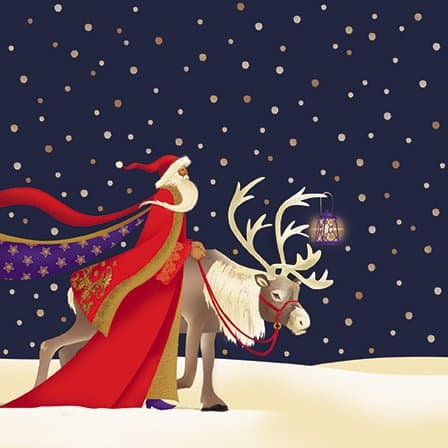 Almanac Gallery 8 Large Charity Christmas Cards - Lighting The Way - 50p in Support of British Heart Foundation.