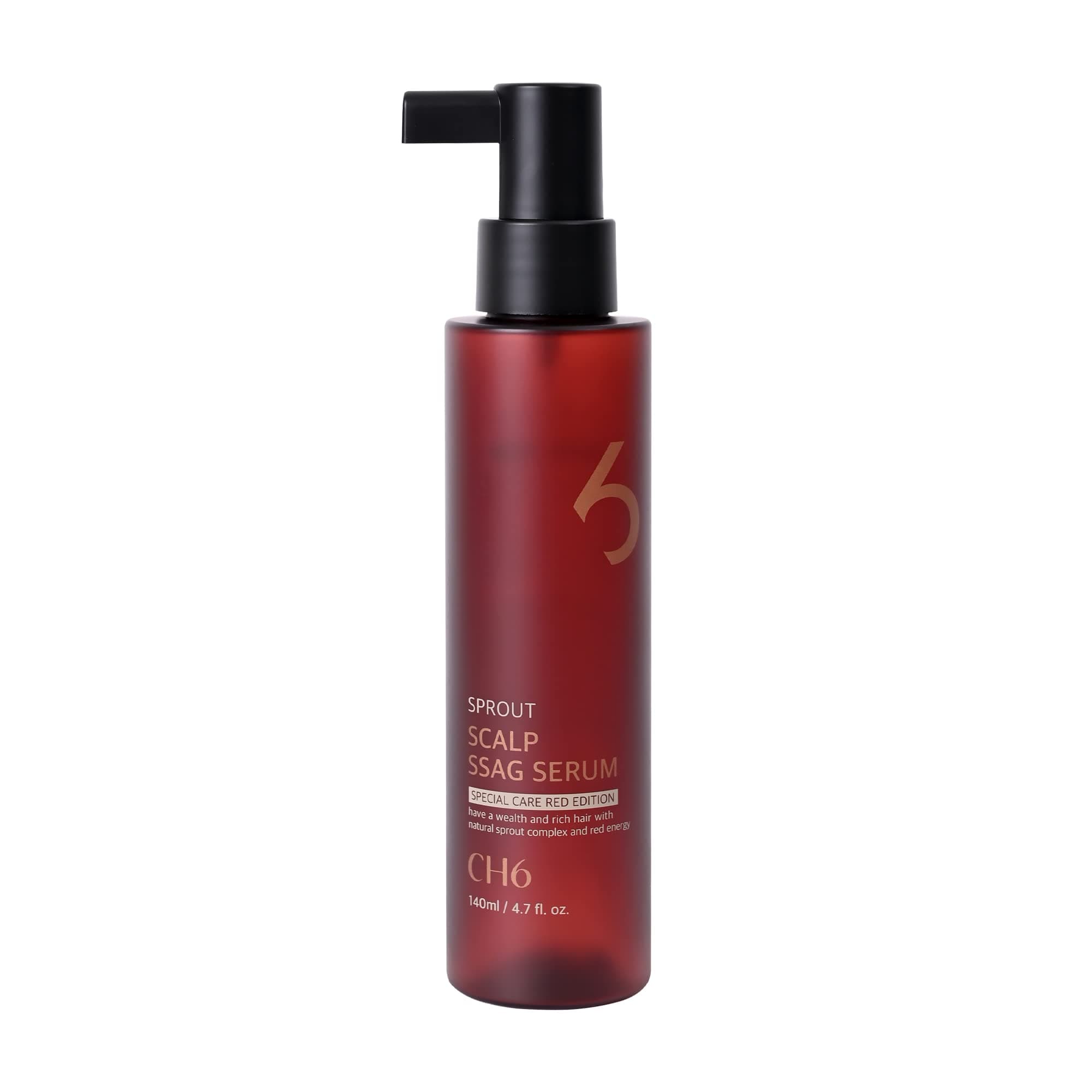 - Scalp Ssag Serum Red Edition Hair Regrowth and Thinning Recover Condition Strengthen Root Antioxydant Sprout Extracts 140ml