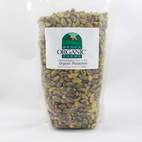 Organic Roasted and Salted Pistachios Kernels 2 lb. bag