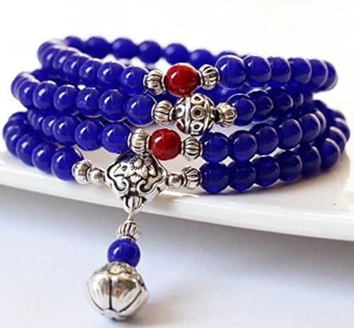 Crystal Gemstone Tibet Buddhist Buddha Meditation 108 Prayer Bead Mala Bracelet/Necklace