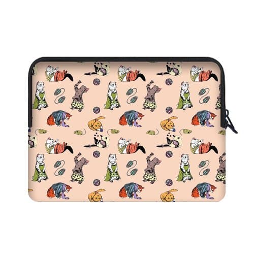 Hipster Cat 15.4 15.6 Inch Laptop Sleeve Case Bags for Lenovo, GW, Acer, Asus, Dell, Hp, Sony, Toshiba (Two Sides)