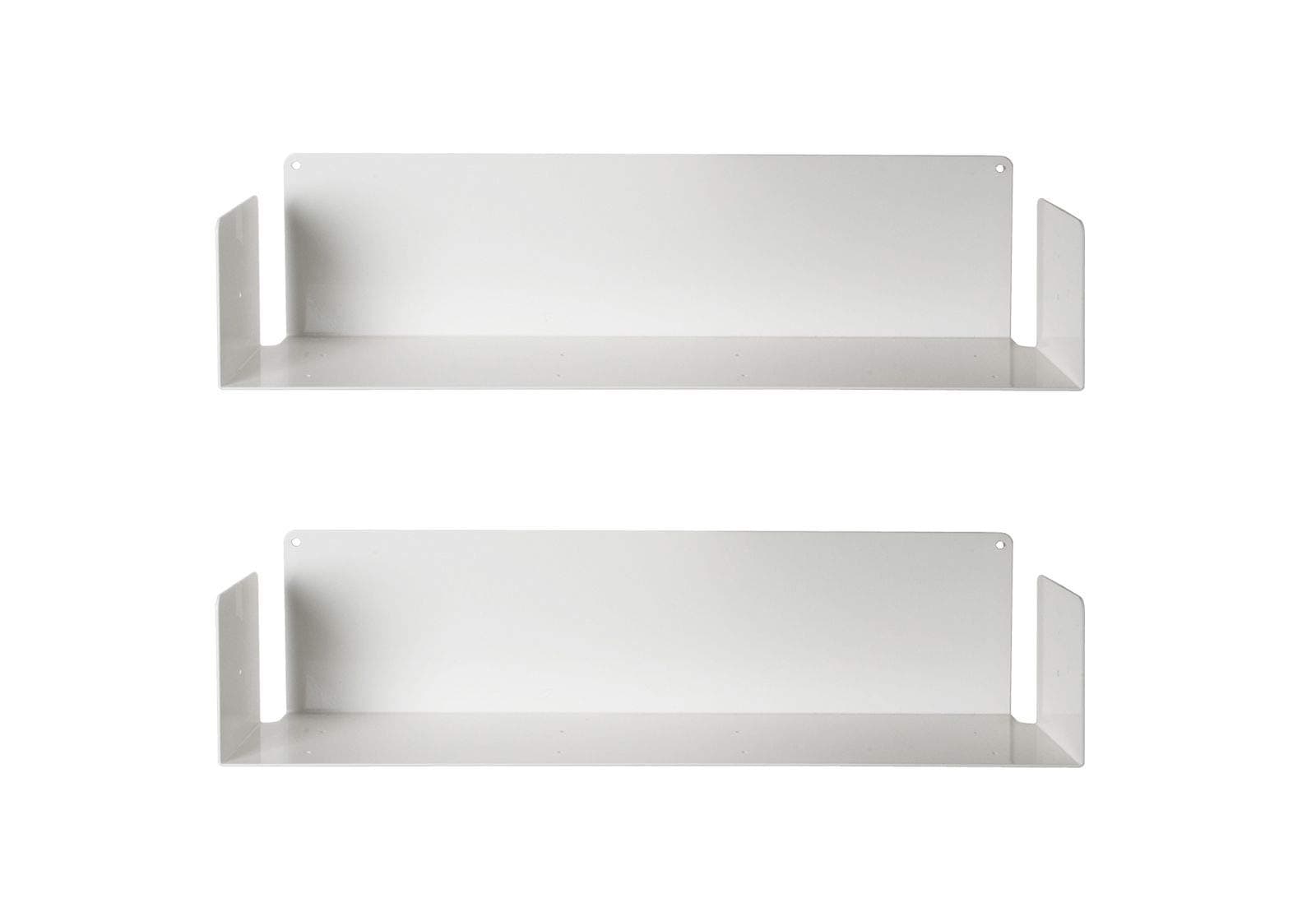 TEEbooks - WALL SHELF - Set of 2 - STEEL - WHITE - 60x15x15cm
