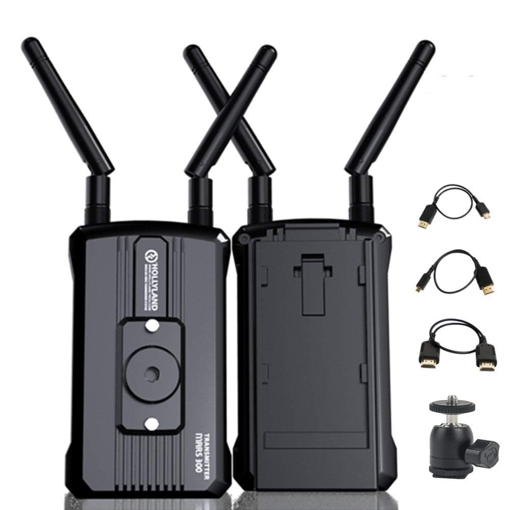 Hollyland Mars 300 1080P Wireless HD Video Transmission System,300 Feet Los Transmission 5G Singal Dual HDMI Input/Output Transmitter and Receiver Kit for DSLR Mirrorless Camera Gimbal Stabilizer