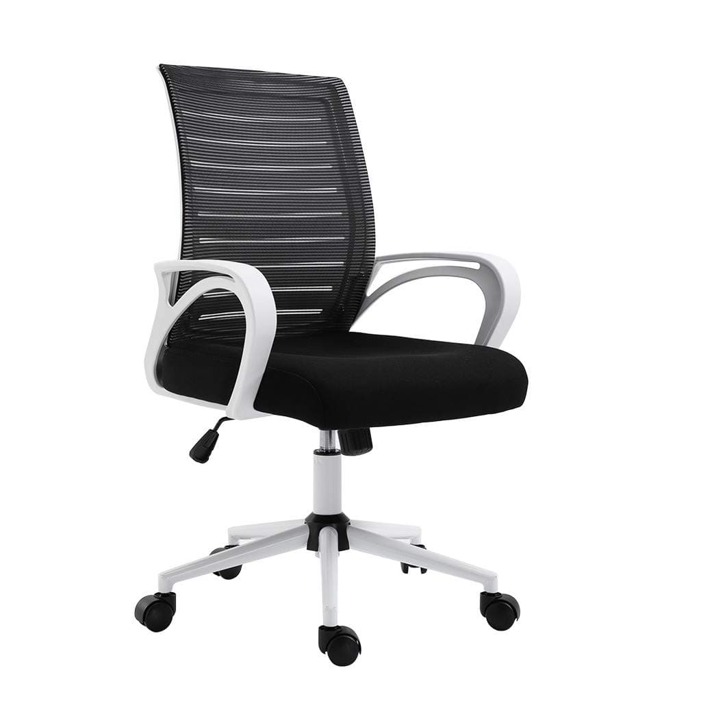Goddesslili Office Chair, Ergonomic Office Desk Chair 2019 New Adjustable and Mesh Design for Men Women Student Businessmen, Back to School Supplies Gift, White and Black (White)
