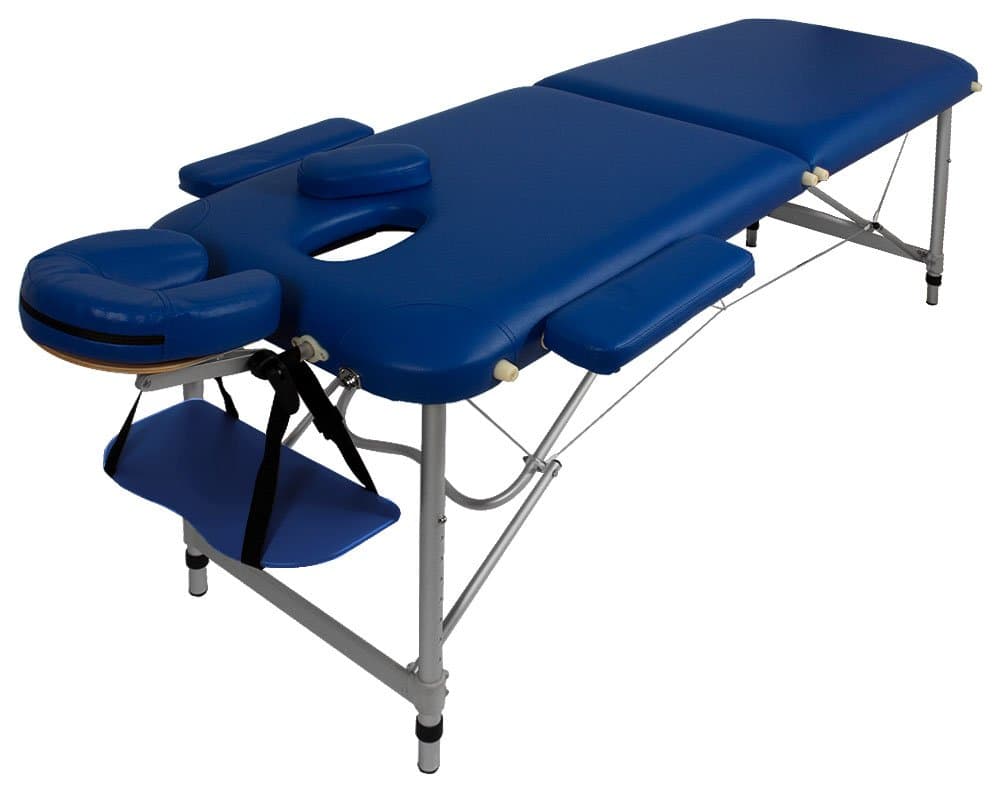 Aluminium Lightweight 10kg Portable Massage Table - Blue