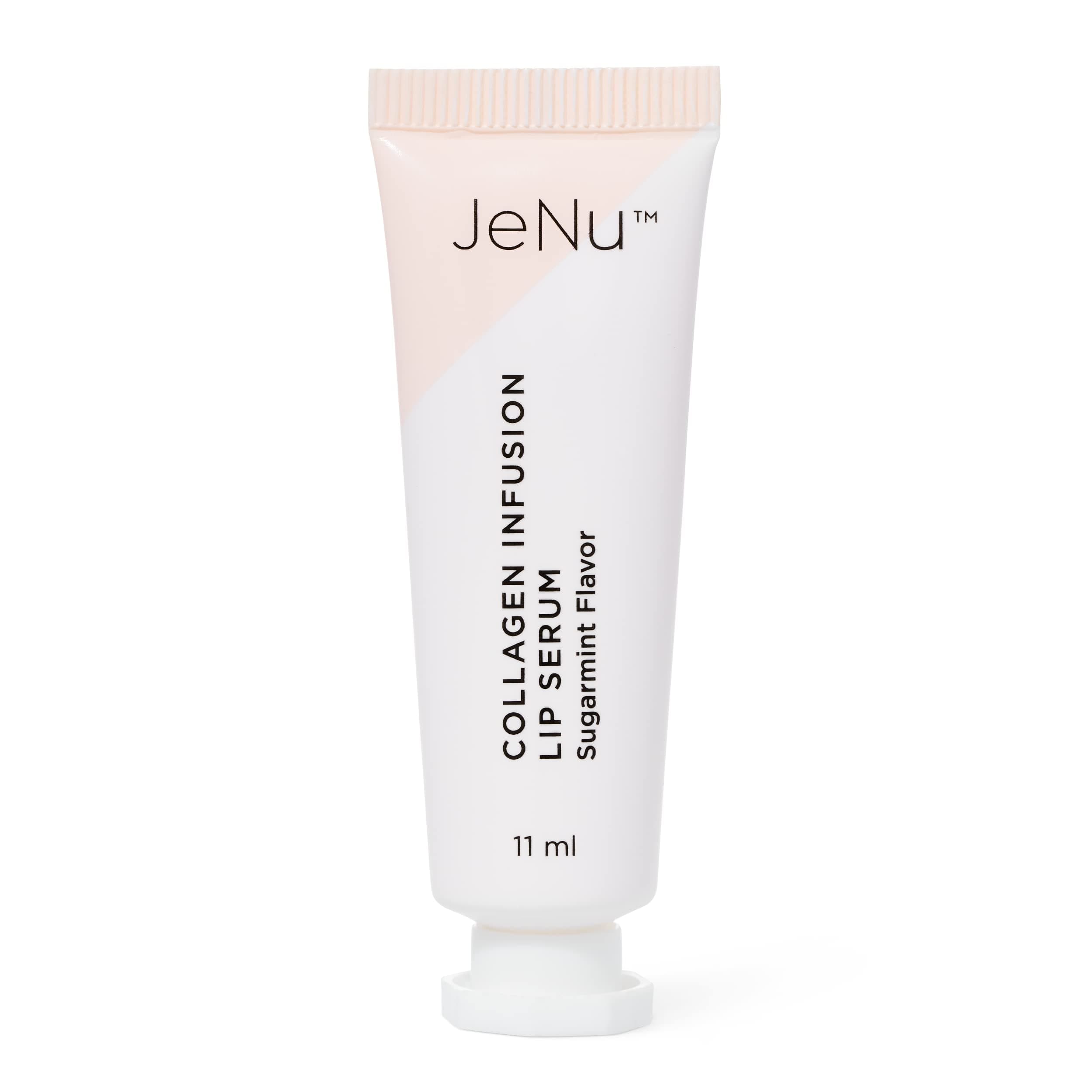 Trophy Skin JeNu Collagen Infusion Lip Serum - Lip Plumper and Moisturizer with Sugarmint Flavor, Peppermint Oil, Beeswax, Sunflower Oil, and Ginger Root Extract - 11 mL