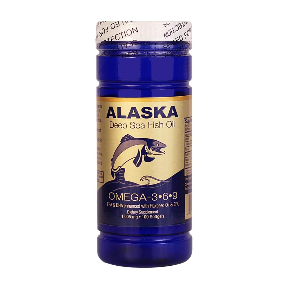 NCB Alaska Deep Sea Fish Oil, Omega 3,6,9 1000 Mg 100 Softgels