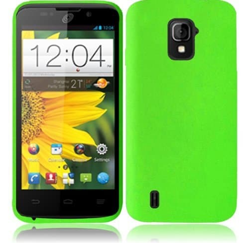 For ZTE Majesty Z796C Silicone Jelly Skin Cover Case (Neon Green)