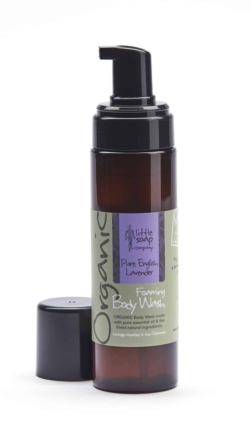 Little Soap Company Foaming Shower Gel - English Lavender Natural Chemical Free Body Wash | Vegan & Organic (200ml)
