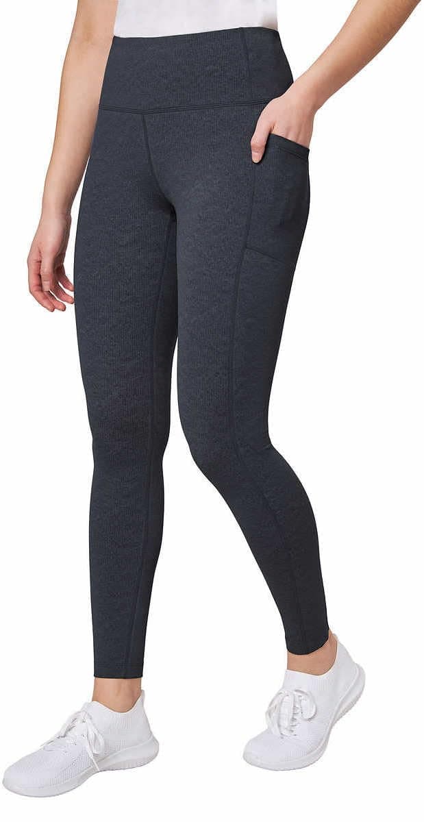 Mondetta Womens Midweight High Waisted Garment Wash Leggings