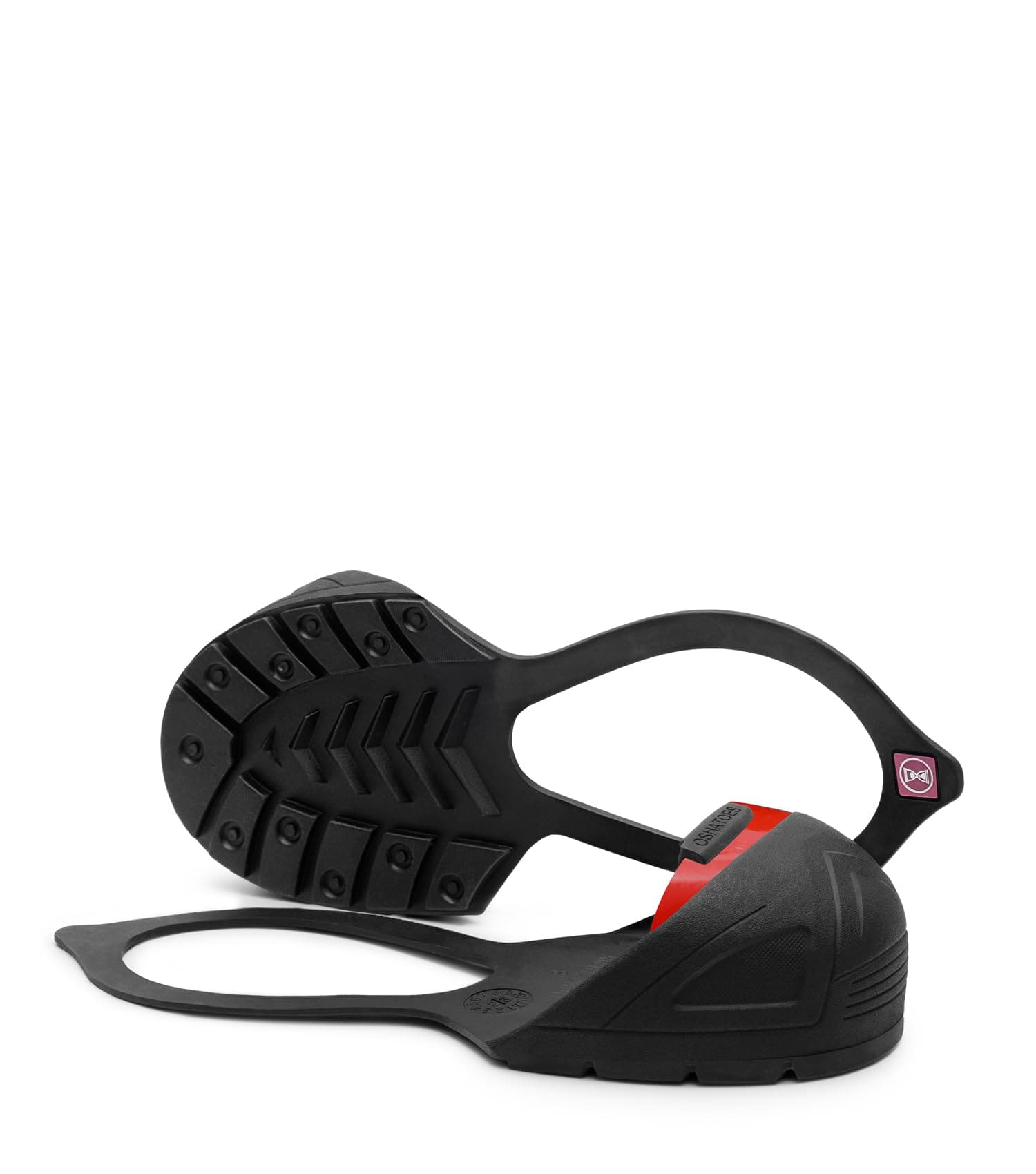 OSH1162-11, Natural Rubber Safety Overshoes with Steel Toe Cap and Back Strap Shoe Cover (Color Coded by Size)