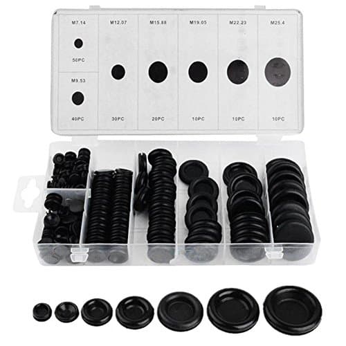 Whitelotous 170pcs Multi-Function Rubber Grommets Electrical Wire Gasket Kit for Car Firewall Hole Plug Set