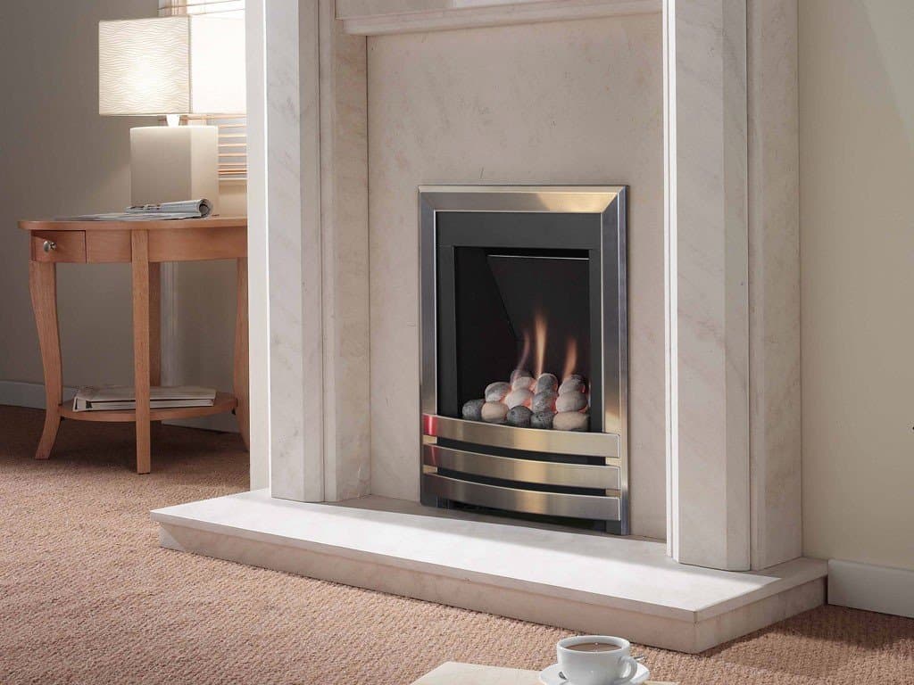 Flavel FSRP80MN Silver/Pebble Windsor Contemporary Gas Fire - MC